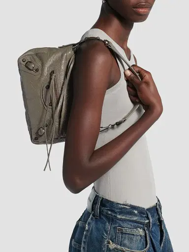 Balenciaga Women's Le City Moto Crossbody Bag - Army Green | Thumbnail 3