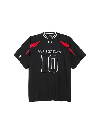 Balenciaga Men's x NBA Collaboration Oversized T-Shirt - Black | Thumbnail 1 Balenciaga Men's x NBA Collaboration Oversized T-Shirt - Black | Thumbnail 1