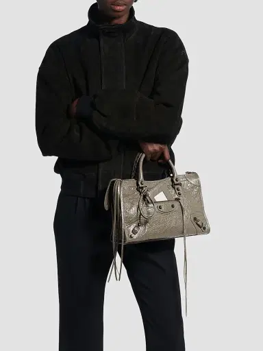 Balenciaga Women's Le City  Top Handle Bag - Army Green | Thumbnail 3
