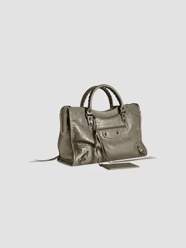 Balenciaga Women's Le City  Top Handle Bag - Army Green | Thumbnail 4