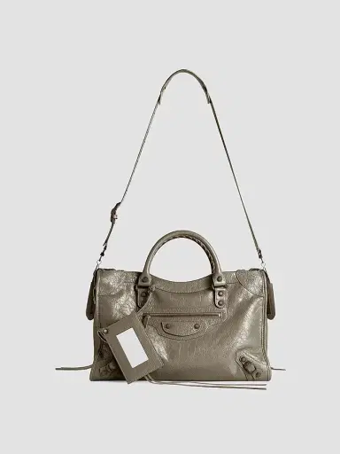 Balenciaga Women's Le City  Top Handle Bag - Army Green | Thumbnail 7