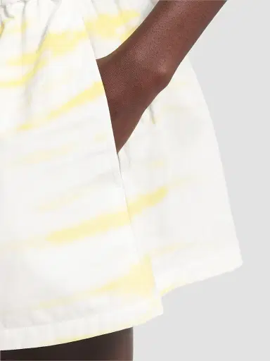 Balenciaga Women's Extreme Tie Dye A-line Boxer Shorts - White Yellow | Thumbnail 6