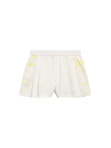 Balenciaga Women's Extreme Tie Dye A-line Boxer Shorts - White Yellow | Thumbnail 1