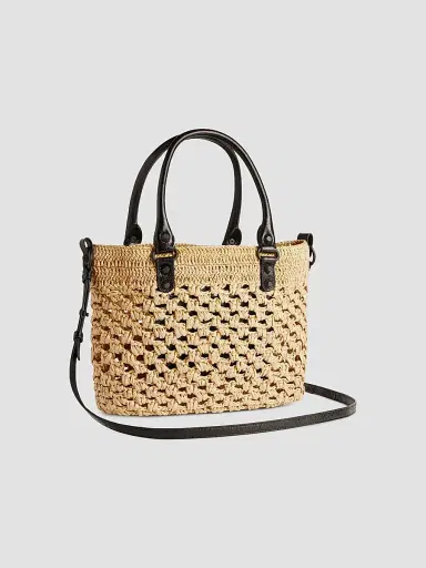 Balenciaga Women's Le City Basket Top Handle Bag - Natural Black | Thumbnail 5 Balenciaga Women's Le City Basket Top Handle Bag - Natural Black | Thumbnail 5
