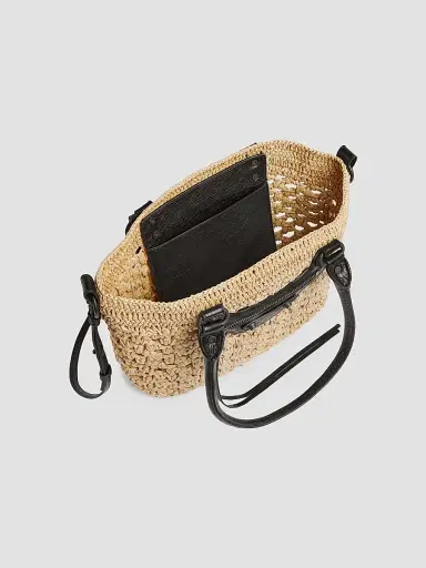 Balenciaga Women's Le City Basket Top Handle Bag - Natural Black | Thumbnail 6 Balenciaga Women's Le City Basket Top Handle Bag - Natural Black | Thumbnail 6