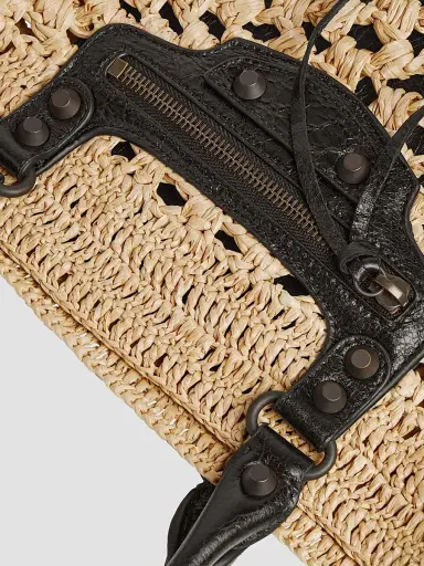 Balenciaga Women's Le City Basket Top Handle Bag - Natural Black | Thumbnail 8 Balenciaga Women's Le City Basket Top Handle Bag - Natural Black | Thumbnail 8