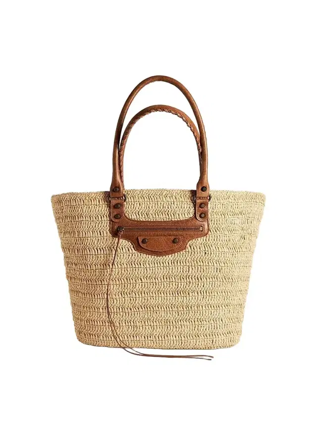 Balenciaga Women's Le City  Basket Tote Bag - Natural Camel