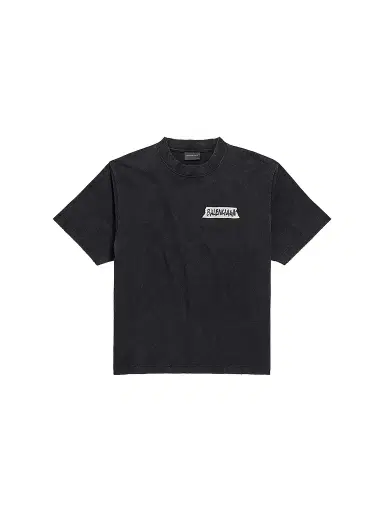 Balenciaga Women's Masking Tape Medium Fit T-Shirt - Faded Black | Thumbnail 1