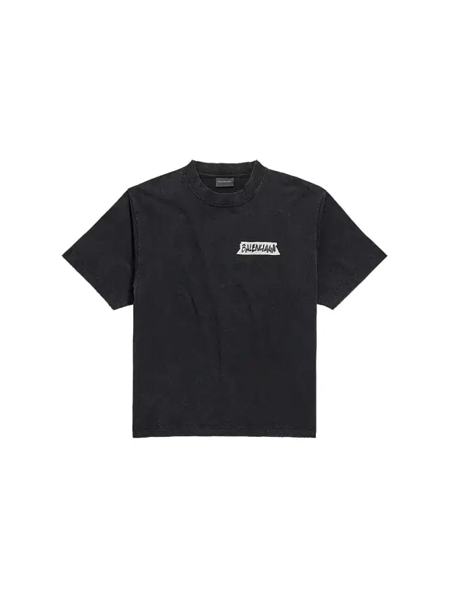 Balenciaga Women's Masking Tape Medium Fit T-Shirt - Faded Black
