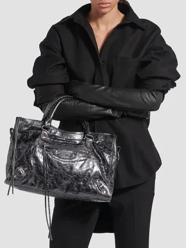 Balenciaga Women's Le City Bag  Tote Bag - Steel Grey | Thumbnail 2