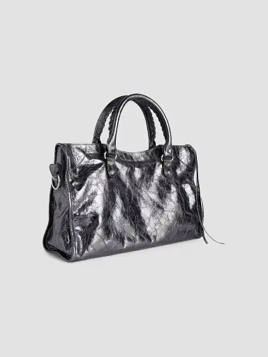 Balenciaga Women's Le City Bag  Tote Bag - Steel Grey | Thumbnail 4