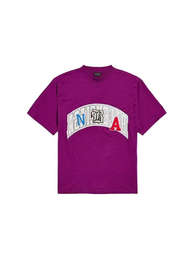 Balenciaga Men's  x NBA Collaboration Oversized T-Shirt - Violet
