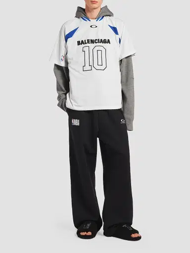 Balenciaga Men's x NBA Collaboration Oversized T-Shirt - White | Thumbnail 2 Balenciaga Men's x NBA Collaboration Oversized T-Shirt - White | Thumbnail 2