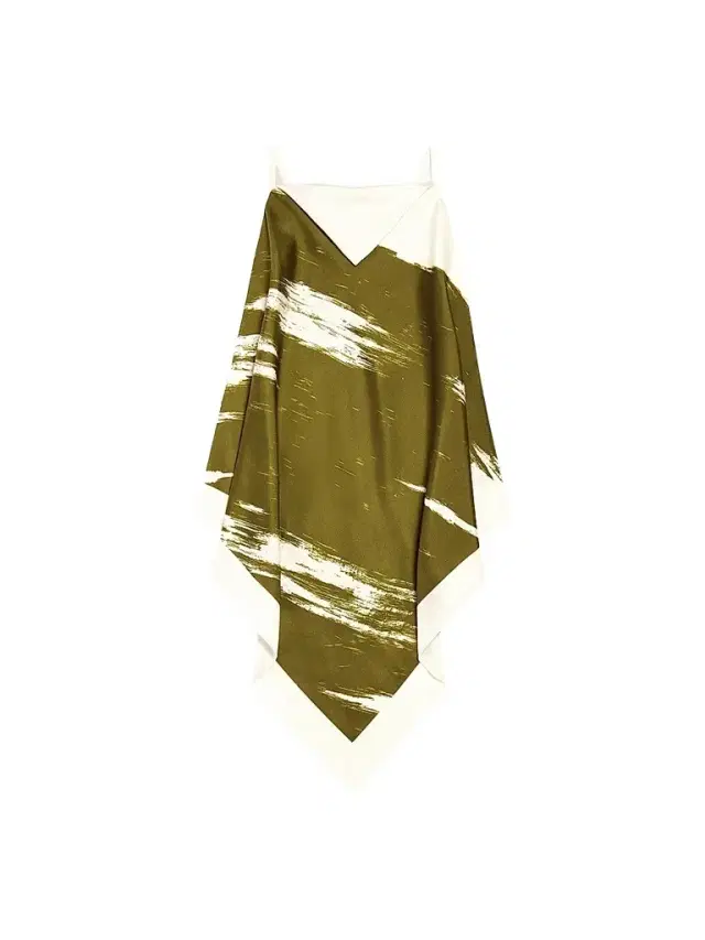 Balenciaga Women's Brush Scratch Scarf Top - Green Multi