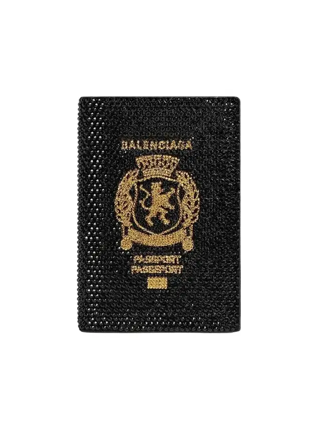 Balenciaga Passport Holder with Rhinestones - Black