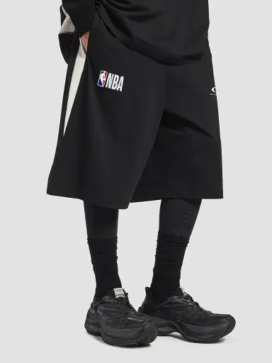 Balenciaga Men's x NBA Collaboration Tracksuit Shorts - Black White | Thumbnail 3 Balenciaga Men's x NBA Collaboration Tracksuit Shorts - Black White | Thumbnail 3