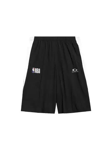 Balenciaga Men's x NBA Collaboration Tracksuit Shorts - Black White | Thumbnail 1 Balenciaga Men's x NBA Collaboration Tracksuit Shorts - Black White | Thumbnail 1