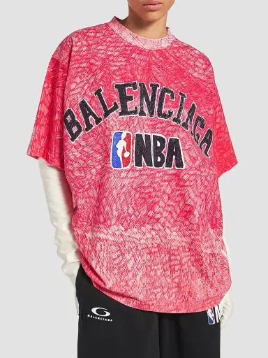 Balenciaga Women's / NBA Collaboration Oversized T-Shirt | Thumbnail 3 Balenciaga Women's / NBA Collaboration Oversized T-Shirt | Thumbnail 3