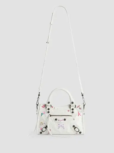 Balenciaga Women's Le City Mini Top Handle Bag - White Multi | Thumbnail 5 Balenciaga Women's Le City Mini Top Handle Bag - White Multi | Thumbnail 5