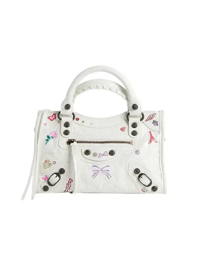 Balenciaga Women's Le City Mini Top Handle Bag - White Multi