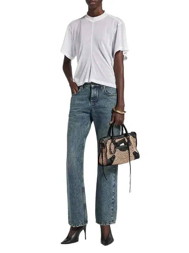 Balenciaga Women's Le City Top Handle Bag - Natural Black