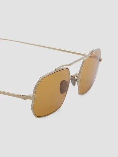 AHLEM Men's Clovis 52MM Rectangular Sunglasses - Grey Gold | Thumbnail 3 AHLEM Men's Clovis 52MM Rectangular Sunglasses - Grey Gold | Thumbnail 3