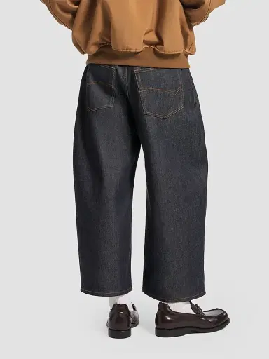 Balenciaga Men's Curved Jeans - Raw Indigo - Size 28 | Thumbnail 3