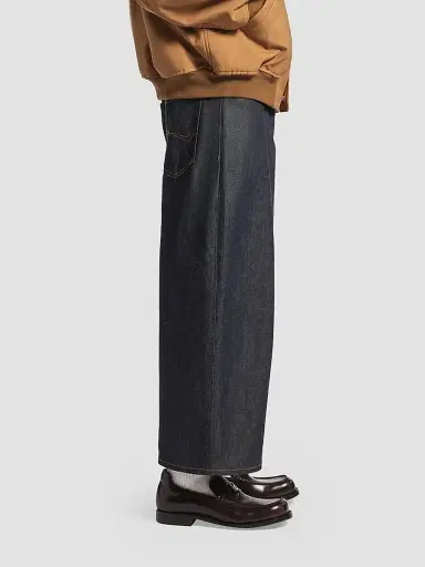Balenciaga Men's Curved Jeans - Raw Indigo - Size 28 | Thumbnail 4