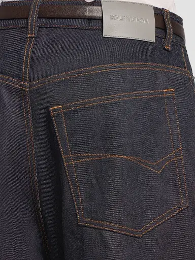 Balenciaga Men's Curved Jeans - Raw Indigo - Size 28 | Thumbnail 5
