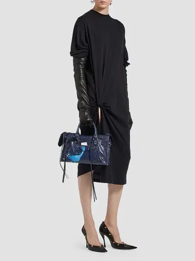 Balenciaga Women's Le City Top Handle Bag - Navy | Thumbnail 2 Balenciaga Women's Le City Top Handle Bag - Navy | Thumbnail 2