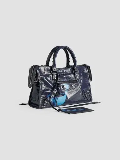 Balenciaga Women's Le City Top Handle Bag - Navy | Thumbnail 4 Balenciaga Women's Le City Top Handle Bag - Navy | Thumbnail 4