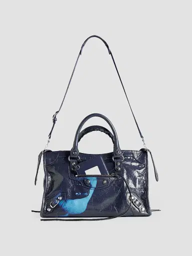Balenciaga Women's Le City Top Handle Bag - Navy | Thumbnail 7 Balenciaga Women's Le City Top Handle Bag - Navy | Thumbnail 7