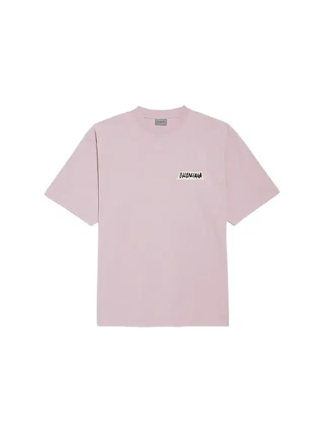 Balenciaga Women's Masking Tape Medium Fit T-Shirt - Dusty Pink