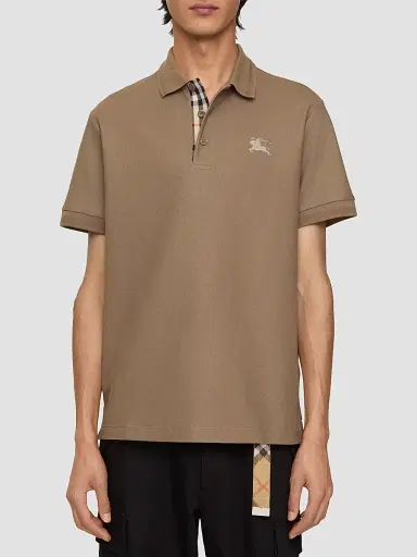 Burberry Men's Eddie EKD Cotton Polo Shirt - Clay Brown | Thumbnail 3