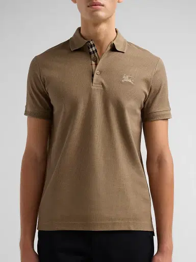 Burberry Men's Eddie EKD Cotton Polo Shirt - Clay Brown | Thumbnail 5
