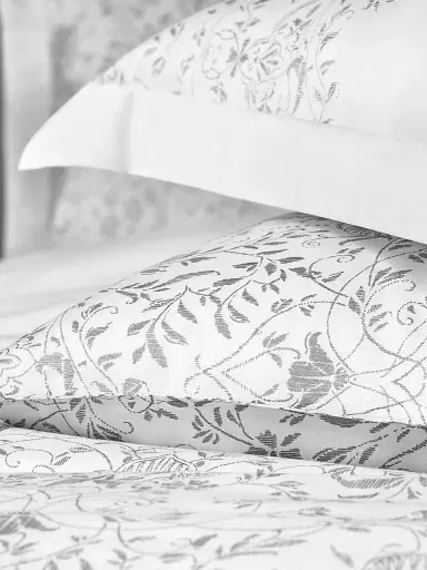 Togas Amaris Duvet Cover & Sham Collection - White Silver Grey European | Thumbnail 5