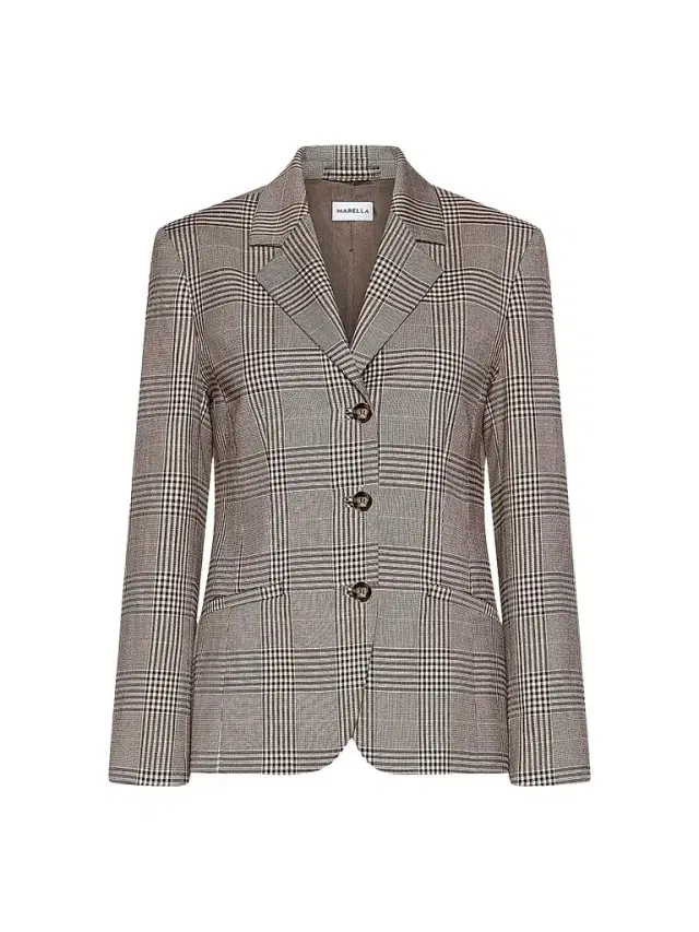 Women's Prince of Wales Blazer - Chocolate - Size 14