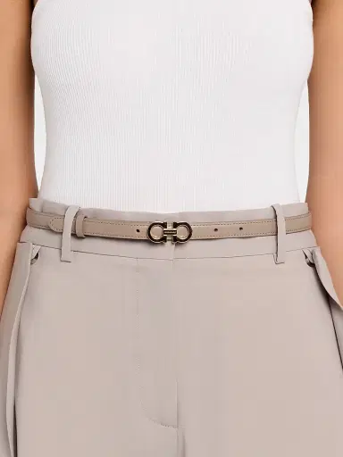 Ferragamo Women's Donna Gancini Leather Belt | Thumbnail 2