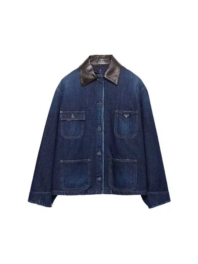 Prada Women's Denim Trucker Jacket - Blue