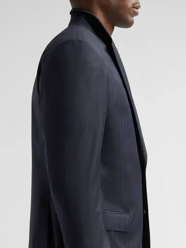 Giorgio Armani Men's Striped Herringbone Wool Single-Breasted Suit | Thumbnail 8 Giorgio Armani Men's Striped Herringbone Wool Single-Breasted Suit | Thumbnail 8
