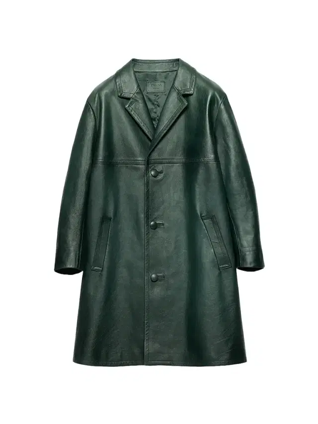 Prada Men's Leather Coat - Green