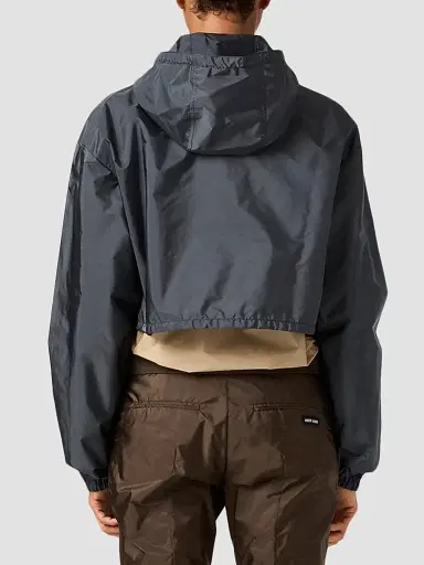 Miu Miu Women's Technical Fabric Wind-Breaker - Grey | Thumbnail 4