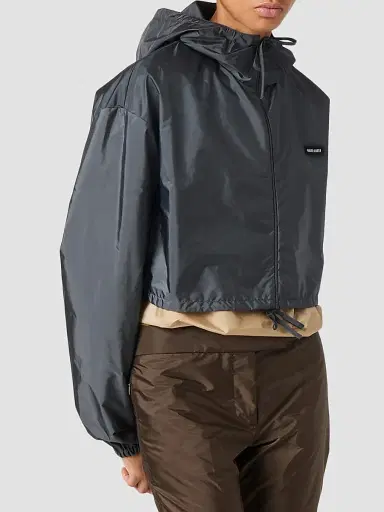 Miu Miu Women's Technical Fabric Wind-Breaker - Grey | Thumbnail 5