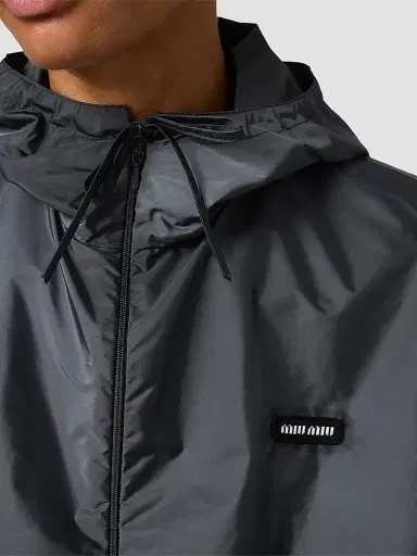 Miu Miu Women's Technical Fabric Wind-Breaker - Grey | Thumbnail 6