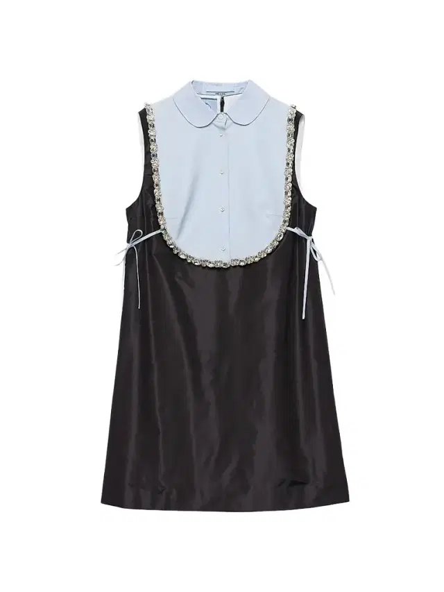 Prada Women's Embroidered Taffeta Mini-Dress - Black