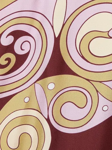 La DoubleJ Women's Foulard Shirt - Kells Swirl Burgundy - Size XL | Thumbnail 4