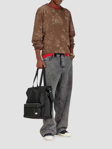 Diesel Men's Stuk Denim-Effect Pants - Black Denim | Thumbnail 2 Diesel Men's Stuk Denim-Effect Pants - Black Denim | Thumbnail 2