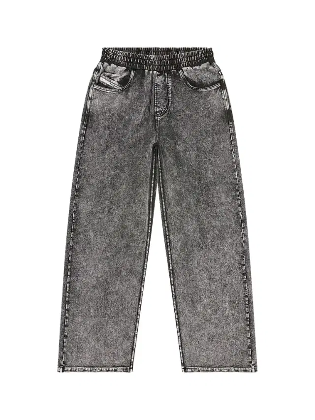 Men's Stuk Denim-Effect Pants - Black Denim