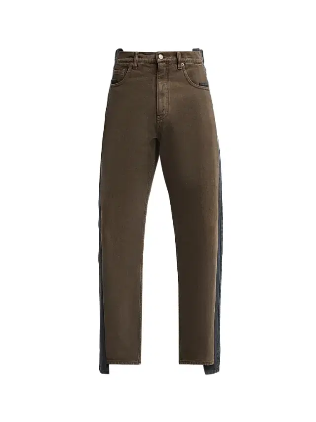Maison Margiela Men's Stone-Washed & Dyed Spliced Jeans - Black Brown