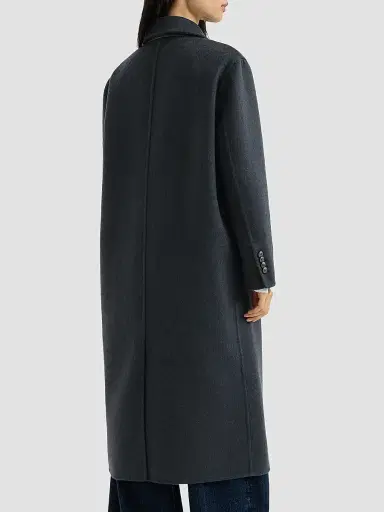 Brunello Cucinelli Women's Hand-Crafted Coat in Cashmere Beaver Double Cloth with Monili - Blue - Size 4 | Thumbnail 4 Brunello Cucinelli Women's Hand-Crafted Coat in Cashmere Beaver Double Cloth with Monili - Blue - Size 4 | Thumbnail 4